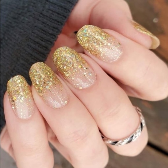 Color Street Other - *Retired* Color Street: Golden Girly | Gold Metallic Glitter Dipped Party Yellow
